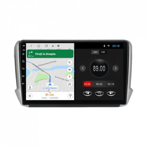 Navigatie dedicata cu Android Peugeot 2008 I 2013 - 2019, 2GB RAM, Radio GPS Dual Zone, Display HD 10" Touchscreen, Internet Wi-Fi, Bluetooth, MirrorLink, USB, Waze