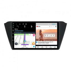 Navigatie dedicata cu Android Skoda Fabia III (2014-2021), 2GB RAM, Radio GPS Dual Zone, Display HD 9" Touchscreen, Internet Wi-Fi, Bluetooth, MirrorLink, USB, Waze