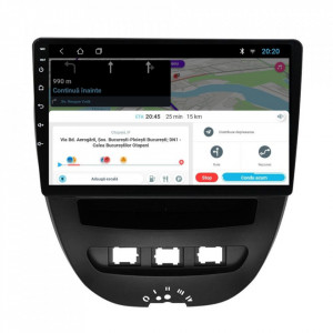 Navigatie dedicata cu Android Toyota Aygo 2005 - 2014, 1GB RAM, Radio GPS Dual Zone, Display HD 10" Touchscreen, Internet Wi-Fi, Bluetooth, MirrorLink, USB, Waze