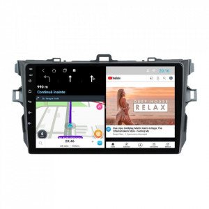 Navigatie dedicata cu Android Toyota Corolla 2007 - 2013, 2GB RAM, Radio GPS Dual Zone, Display HD 9" Touchscreen, Internet Wi-Fi, Bluetooth, MirrorLink, USB, Waze