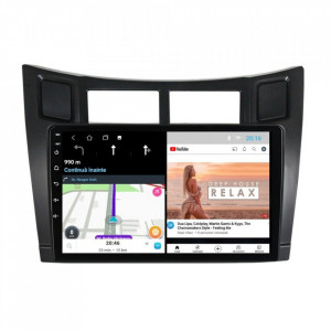 Navigatie dedicata cu Android Toyota Yaris 2006 - 2011, 1GB RAM, Radio GPS Dual Zone, Display HD 9" Touchscreen, Internet Wi-Fi, Bluetooth, MirrorLink, USB, Waze