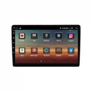 Navigatie dedicata cu Android VW Fox 2003 - 2016, 4GB RAM, Radio GPS Dual Zone, Display HD IPS 9" Touchscreen, Internet Wi-Fi si slot SIM 4G, Bluetooth, MirrorLink, USB, Waze