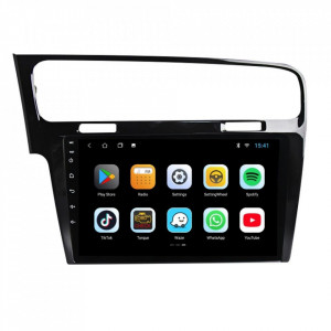 Navigatie dedicata cu Android VW Golf VII 2012 - 2019, negru, 2GB RAM, Radio GPS Dual Zone, Display HD 10" Touchscreen, Internet Wi-Fi, Bluetooth, MirrorLink, USB, Waze