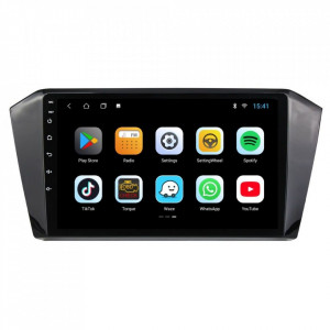 Navigatie dedicata cu Android VW Passat B8 dupa 2015, 2GB RAM, Radio GPS Dual Zone, Display HD 10" Touchscreen, Internet Wi-Fi, Bluetooth, MirrorLink, USB, Waze