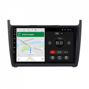 Navigatie dedicata cu Android VW Polo 6R 2009 - 2018, 1GB RAM, Radio GPS Dual Zone, Display HD 9" Touchscreen, Internet Wi-Fi, Bluetooth, MirrorLink, USB, Waze