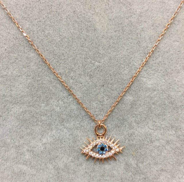 Wholesale Evil Eye Jewelry Rose Gold Necklace Pendant