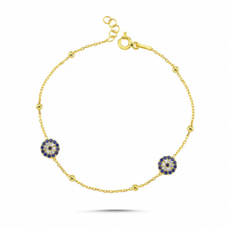 Wholesale Evil Eye Turkish Cz Silver 925 Charm Bracelet