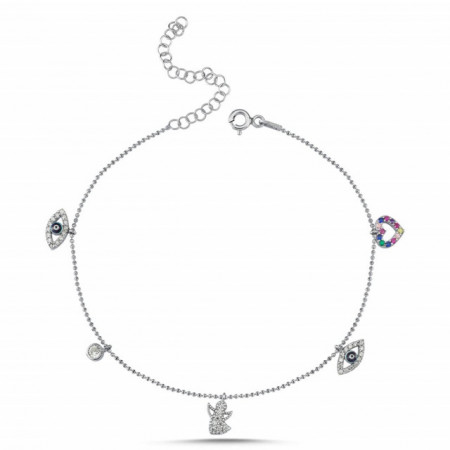 Anklet Charm Bracelet Wholesale Turkish Sterling Silver