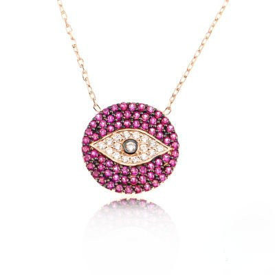 Cz Evil Eye Turkish Necklace Wholesale Silver 925