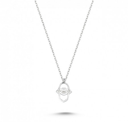 Hamsa Evil Eye Wholesale Necklace Rose Gold Plated Pendant