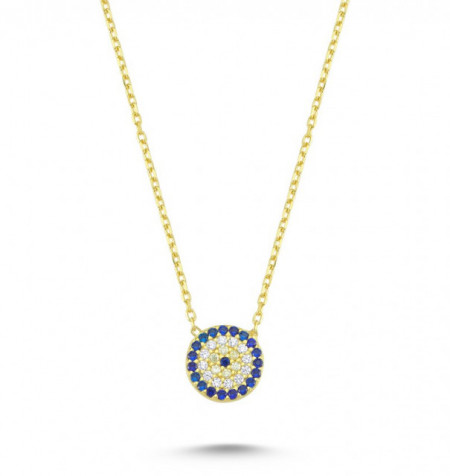 Round Blue Wholesale Turkish Evil Eye Necklace