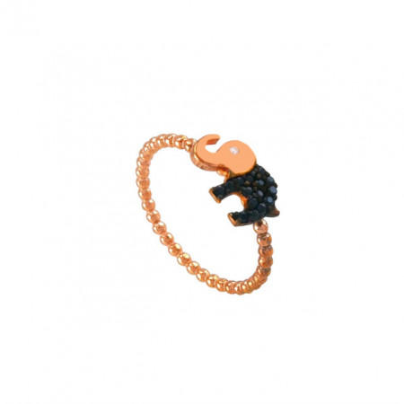 Sterling Silver 925 Elephant Turkish Ring Rose Gold