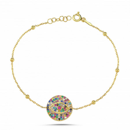 Wholesale Evil Eye Turkish Beads Silver 925 Charm Bracelet
