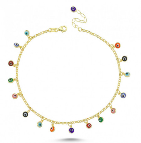 Wholesale anklet evil eye silver bracelet 