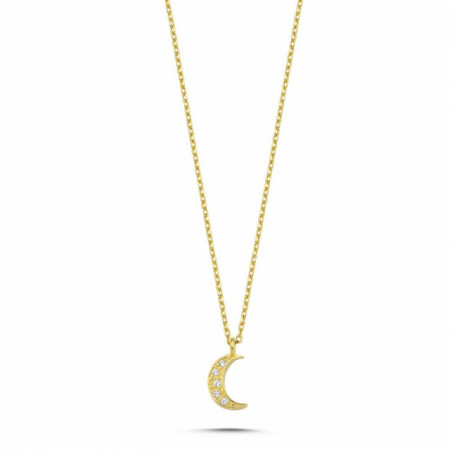 Moon CZ Necklace Sterling Silver 925 Wholesale