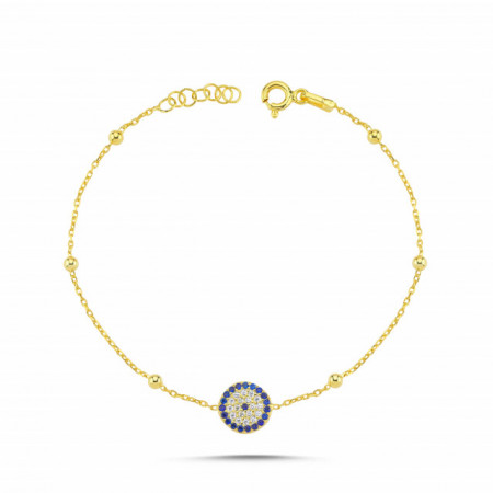 Wholesale Evil Eye Turkish Cz Silver 925 Charm Bracelet