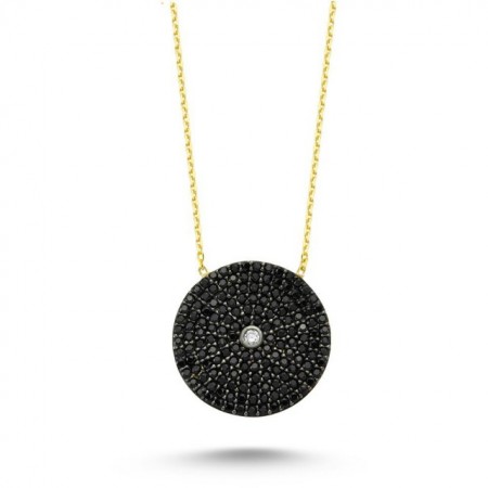 Black Evil Eye Necklace Wholesale Turkish Silver 925