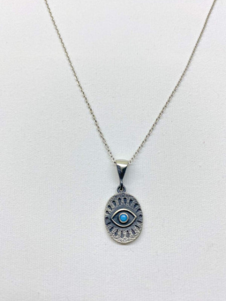 Cz Evil Eye Turkish Necklace Wholesale Silver 925