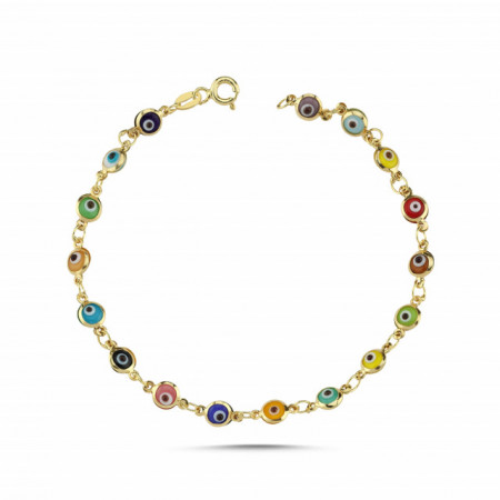 MULTI-COLOR EVIL EYE ANKLET