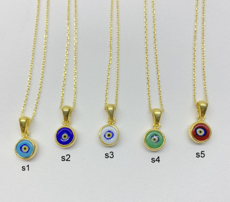Evil Eye Sterling Silver Chain Wholesale Necklace