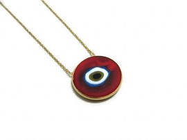 Wholesale Turkish evil eye silver necklace.