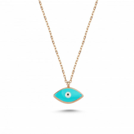 Turquise Evil Eye Mini Necklace Wholesale Silver 925