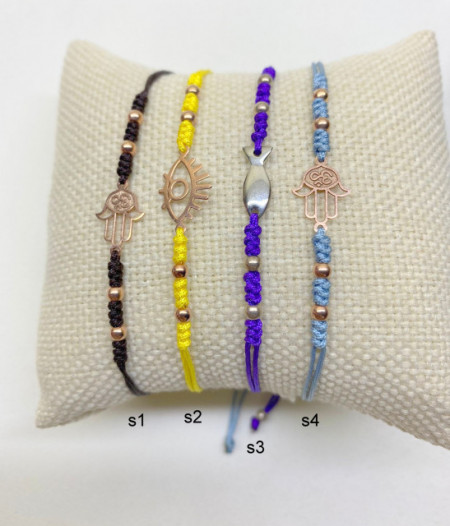 Evil Eye Macrame Bracelet Wholesale Turkish Sterling Silver 925