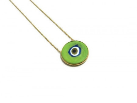 green evil eye wholesale turkish necklace 