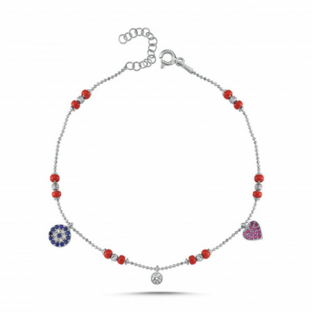 Anklet Charm Bracelet Wholesale Turkish Sterling Silver