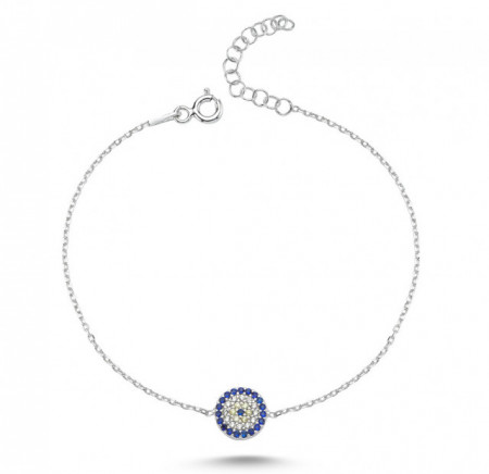 Evil Eye Protection Cubic Zirconia Bracelet Wholesale 925 Turkish Silver