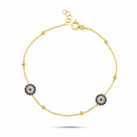 Wholesale Evil Eye Turkish Cz Silver 925 Charm Bracelet