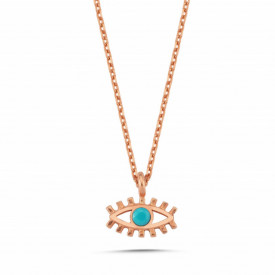 Blue Evil Eye Wholesale Necklace Rose Gold Plated Pendant