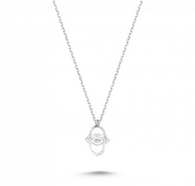 Hamsa Evil Eye Wholesale Necklace Rose Gold Plated Pendant