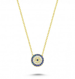 Round Blue Wholesale Turkish Evil Eye Necklace