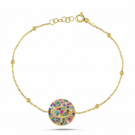 Wholesale Evil Eye Turkish Beads Silver 925 Charm Bracelet