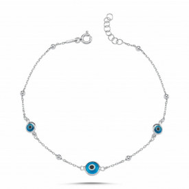 Wholesale Gemstone Silver 925 Charm Bracelet