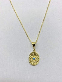 Cz Evil Eye Turkish Necklace Wholesale Silver 925
