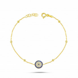 Wholesale Evil Eye Turkish Cz Silver 925 Charm Bracelet