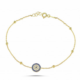 Wholesale Evil Eye Turkish Cz Silver 925 Charm Bracelet