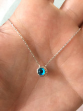 Blue Beaded Evil Eye Silver Wholesale Necklace Pendant