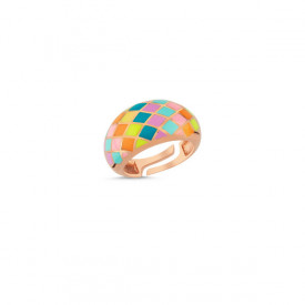 Multicolor Enamel Ring Wholesale Turkish Handmade Sterling Silver 925 Adjustable Size.