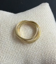 Round Multi Turkish Rings Wholesale Yellow Gold Plated Silver 925