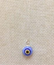 Blue Turkish Evil Eye Necklace Wholesale 925 Silver