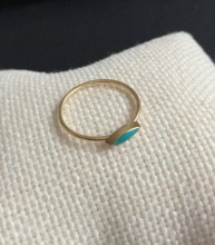 Turkish Handmade Turquoise Women Wholesale Rings Yellow Gold