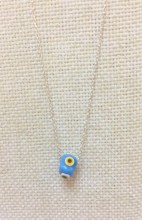 Turquise Handmade Wholesale Evil Eye Turkish Beads Silver Necklace