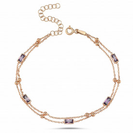 Wholesale Gemstone Silver 925 Charm Bracelet