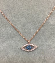 Wholesale Turkish Evil Eye Necklace Rose Gold Silver Pendant