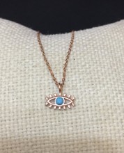 Blue Evil Eye Wholesale Necklace Rose Gold Plated Pendant