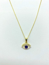 Cz Evil Eye Turkish Necklace Wholesale Silver 925