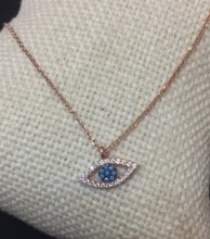 Wholesale Turkish Evil Eye Necklace Rose Gold Silver Pendant